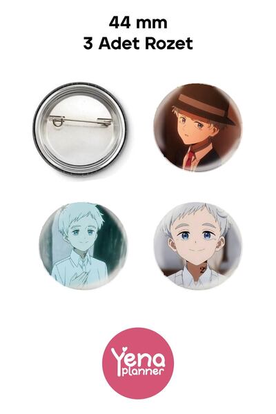Yenaplanner The Promised Neverland Bag Ornament / Badge Set