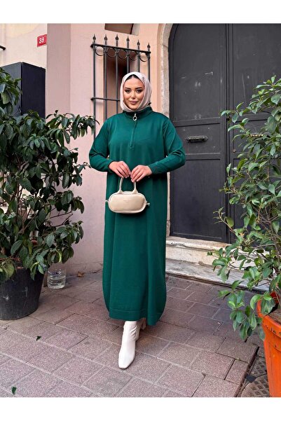 Pay KADIN TESETTÜR SOĞUK İPLİK TRİKO ELBİSE (42/44/46/48/50/52/54 BEDEN UYUMLU)