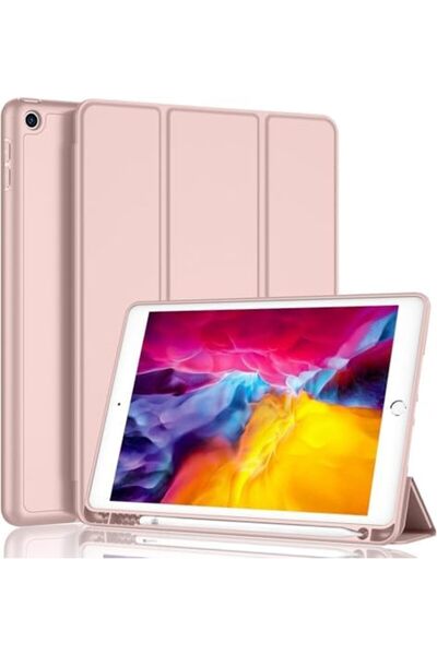 Generic IPad Case for 9th/8th/7th Generation 10.2 inch, Auto Wake/Sleep Cover with Pencil Holder, Rose Pink