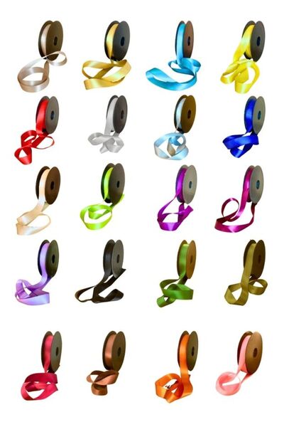 EL İŞİ DİY CRAFT Gold Satin Fabric Ribbon 2.5 cm X 35 Meters Handcrafted Gift Wrapping DIY Decoration Ribbon Bow