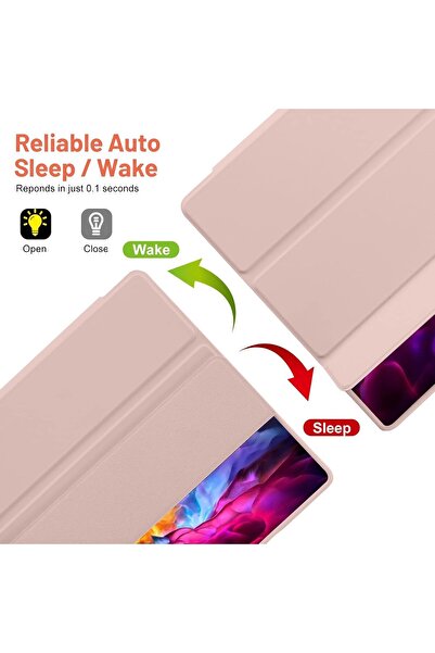 Generic Galaxy Tab A8 Case, 10.5 Inch 2022/2021, PU Leather Cover with Pencil Holder, Auto Sleep/Wake, Pink