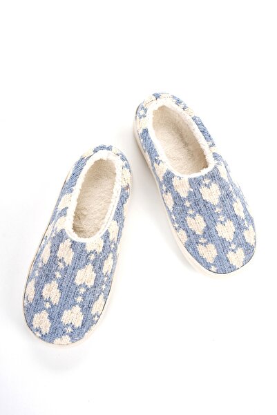 OZYO Desire mavi kalpli şönil terlik