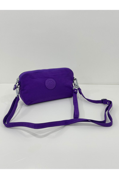 H&D COLLECTİON Crinkle Model Hand and Cross Strap Card Holder, Pen Holder with Coin Compartment/Wallet Type Makeup Bag