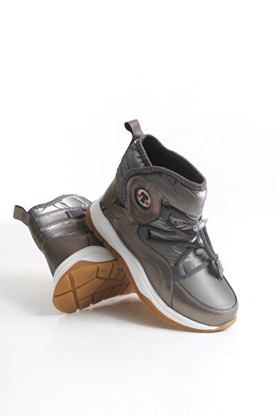 Moda Lime Unisex Thick and Lightweight Sole Easy-To-Wear Velcro Children's Winter Boots