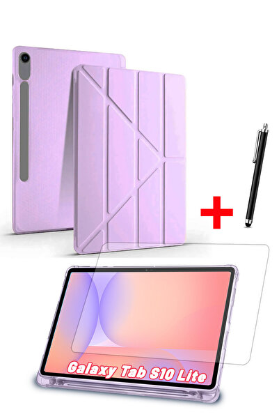 Nezih Case Samsung Galaxy Tab S10 Lite Uyumlu Trifolding Kalem Bölmeli Siliko...