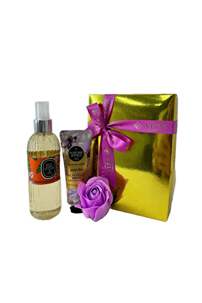 velve Pachet Eyup, apa de colonie 150ml, crema de maini si de corp, trandafir...