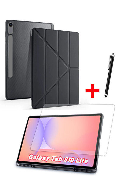 Nezih Case Samsung Galaxy Tab S10 Lite Uyumlu Trifolding Kalem Bölmeli Siliko...