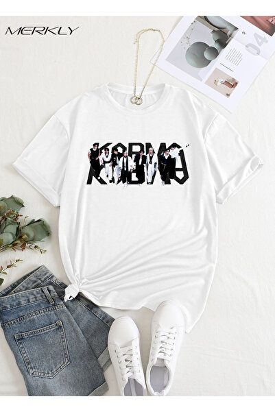 barsdepo Tricou Stray Kids cu imprimeu , supradimensionat Tricou alb unisex p...