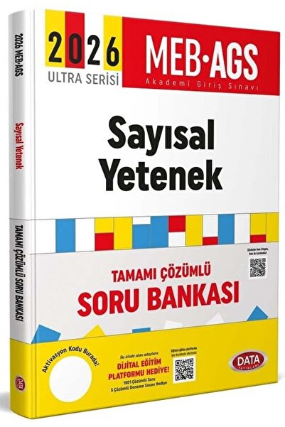 Data Yayınları Data 2026 MEB-AGS Sayısal Yetenek Soru Bankası Çözümlü Ultra S...