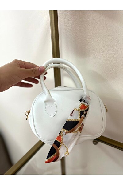 zemihra Women's Mini Hand & Shoulder Bag – Gold Detailing, Scarf Accessory