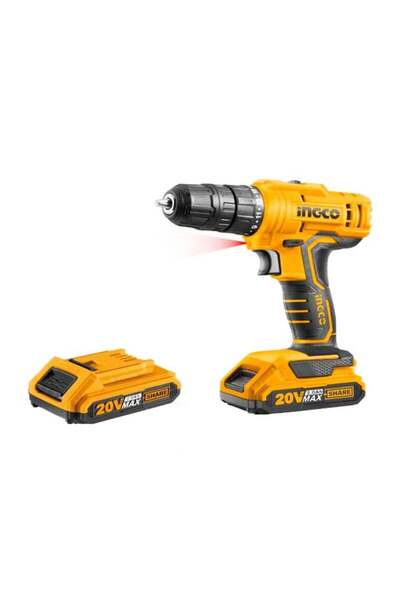 Bervas ﻿DRILLING AND SCREWDRIVER MACHINE WITH 2 BATTERIES 1.5AH 20V INGCO