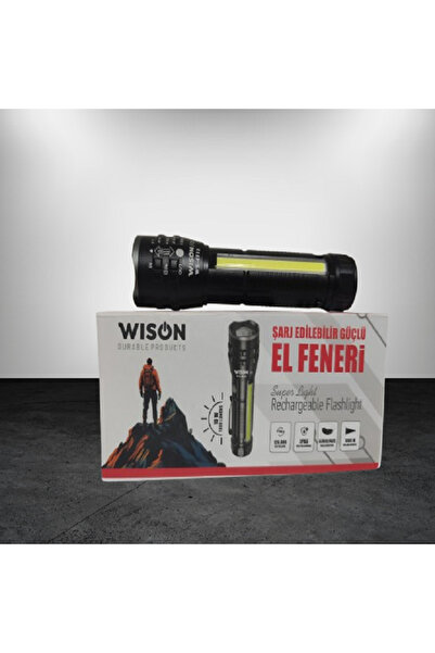 wison WS-4312 10W 1000 Lümen Şarj Edilebilir El Feneri