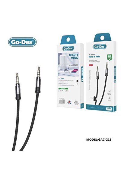 Go-Des 3.5mm Nylon Braided Stereo Cable for Phone, Headphones, Speaker, HD, 1.2m