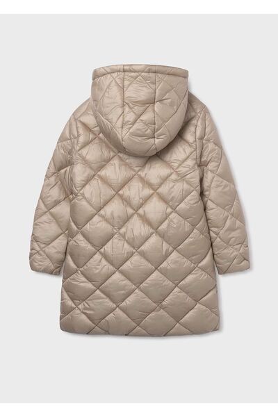 MAYORAL Kız Çocuk Dolgulu Yumuşak Tüylü Astarlı Uzun Kışlık Mont 7432 Krem