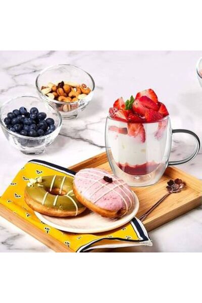 Generica 2 double glass cups for coffee and Nescafe