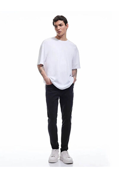 Koton بنطلون جينز ضيق بخصر عادي وأزرار من القطن - مايكل جين