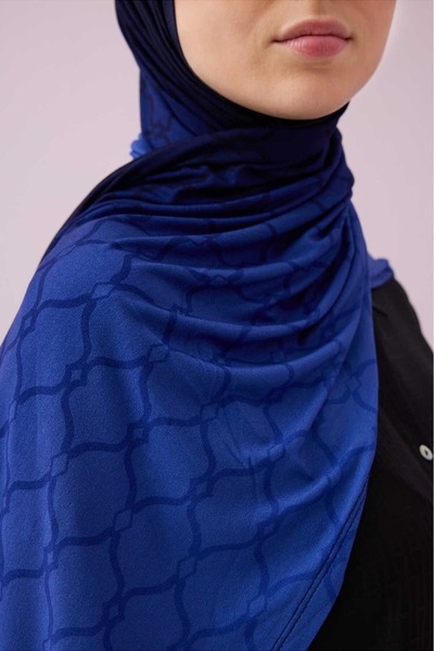 Imannoor Kafes Navy Blue Gradient Supreme Shawl 70X165