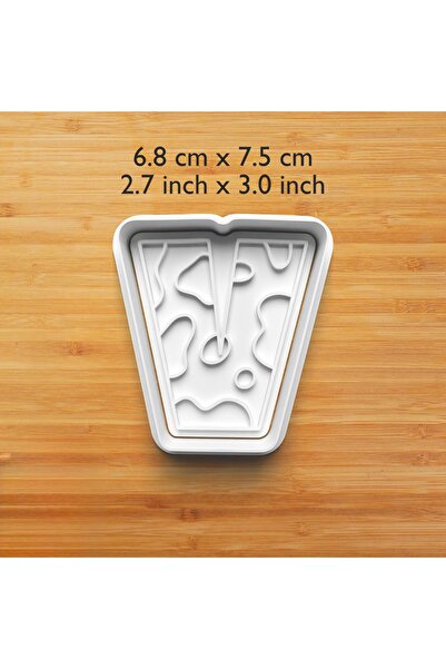 Hobist قالب بسكويت وعجينة السكر على شكل حرف V منقوش بخطوط