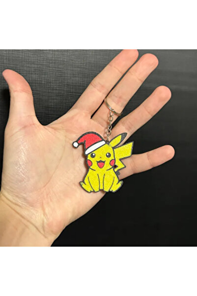 Lades سلسلة مفاتيح وزينة عيد الميلاد على شكل بيكاتشو