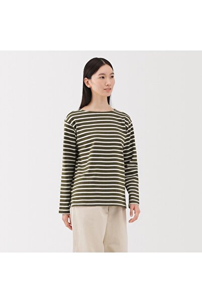 Muji Heavy Weight Boat Neck Long Sleeve T-Shirt