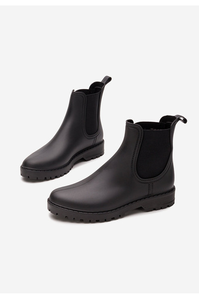 B T Shoes Černé dámské kotníkové holínky Godiva