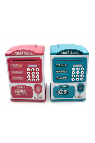 PERİBOİA حصالة نقود بتصميم لطيف على شكل جهاز صراف آلي مع قفل رقمي