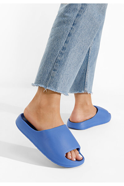 B T Shoes Modré dámské plážové pantofle Jomya