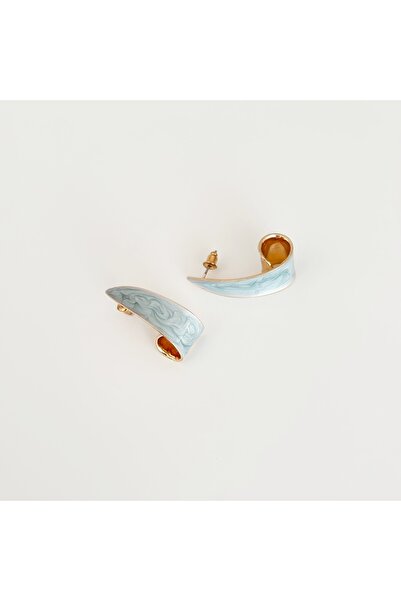 Vesce Atelier Snail Çelik Küpe Gri