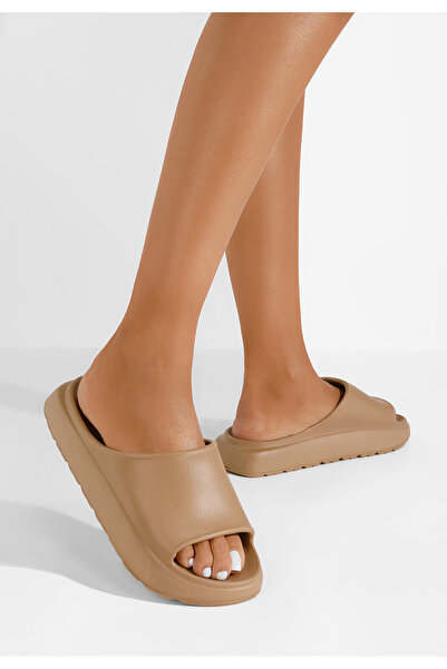 B T Shoes Khaki dámské letní pantofle Pelara