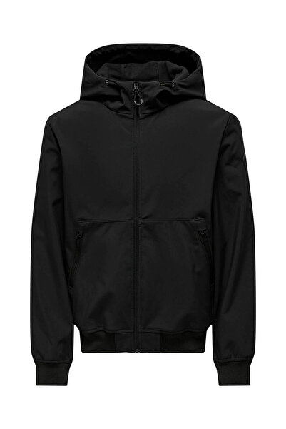 Only & Sons Palton pentru bărbați negru 22029276 Onsbowıe Softshell Bomber Ot...