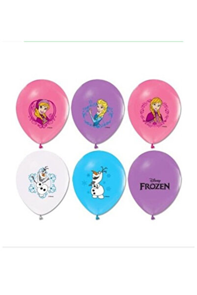Yogi parti Karlar ülkesi baskılı balon 8 adet 12 inç” Elsa Anna