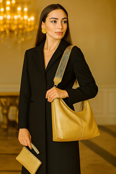 ESTUTE Lüks Salaş Omuz Çantası & Cüzdan Hediyeli – Kolon Askılı