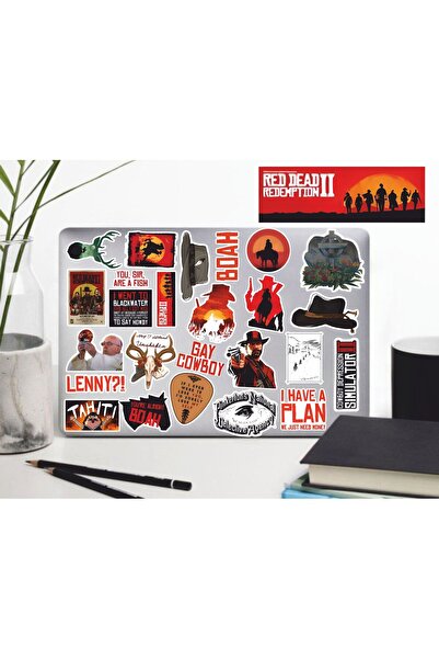 Hediyeni Al Red Dead Sticker Seti | Laptop Ajanda Notebook Tablet Telefon Defter Etiket Bullet Journal