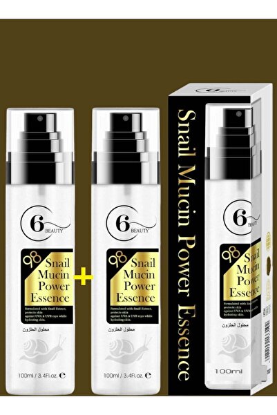 6 Beauty محلول الحلزون الجميل 98% لترطيب وتنعيم الوجه قطعتين 100 مل