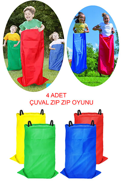 Leiste 4 ADET Çuval Oyunu Zıp Zıp Yarış Oyunu Anaokulu Kreş Bahçe Denge Berer...