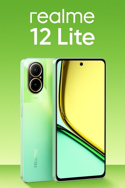 realme 12 Lite Matte Compatible Black Case – Soft Silicone, Protective, Shock-Absorbing Cover