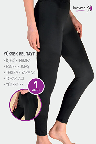 LadyMelex High Waist Leggings, with a Lifting Effect, Black Leggings, Sweat-Wicking Diving Fabric