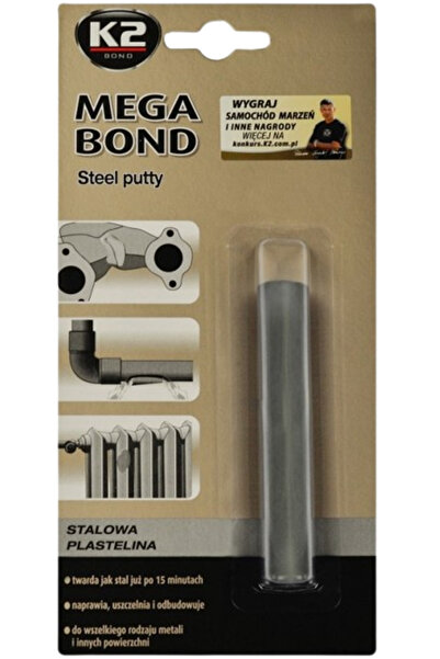 K2 Chit MEGA BOND Steel Putty B321, metalic bi-component, tip plastelină, 60 ml