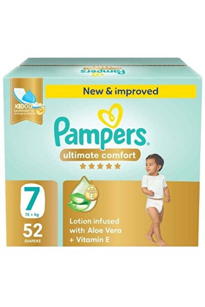 Pampers Ultimate Comfort Taped Diapers Size 7 (15+ Kg) Giant Saving Box - 52 ...