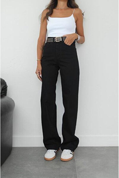 Havoş Fekete Kuzmina egyenes szabású farmernadrág