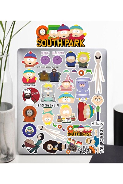 Hediyeni Al مجموعة ملصقات ساوث بارك سلسلة 2 |   ملصق للكمبيوتر المحمول والدفتر والتابلت والهاتف ودفتر الملاحظات ومجلة البوليت