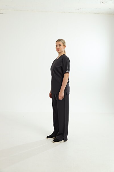 Almatf Women's Black Medical Scrub