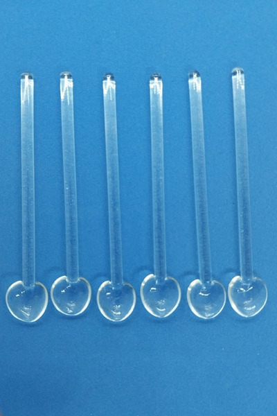 oftenadmire Glass Tea Spoon, 6 Pieces Gift Dowry Set, Spoon with Box for Home Office Workplace Use.