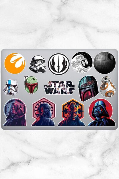 Hediyeni Al مجموعة ملصقات ذات طابع حرب النجوم |   ملصق للكمبيوتر المحمول والدفتر والتابلت والهاتف ودفتر الملاحظات ومجلة البوليت