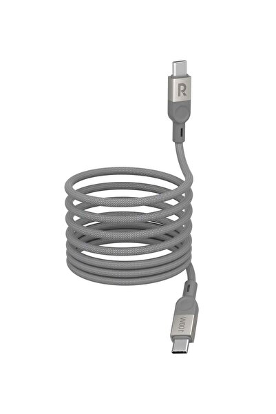 RavPower كابل C-C مضفر من النايلون المغناطيسي بقوة 100 وات، بطول 1.2 متر، أبيض