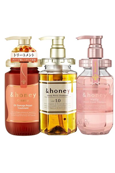 &Honey مجموعة هوني الفاخرة لإصلاح وترطيب الشعر – 3 خطوات للعناية المتكاملة