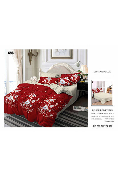 FIONNA.RO Lenjerii De Pat Din Finet 6 Piese - Crenguta Cu Flori