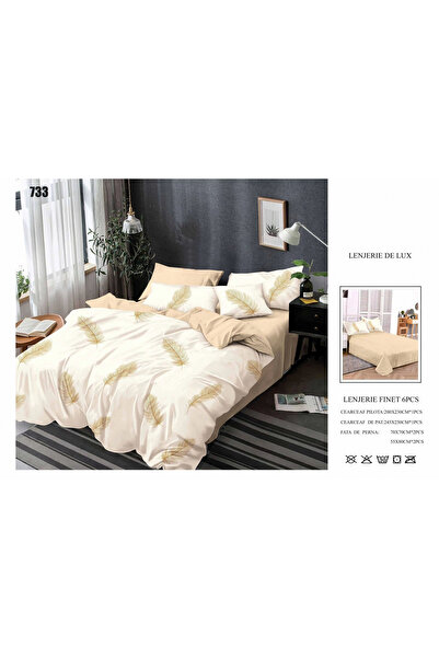 FIONNA.RO Finet Bed Linen 6 Pieces - Yellow Feathers