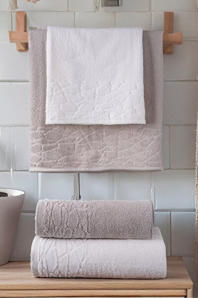Miss Paris Home Leopard 4-Piece Bath and Hair Towel Set - Turkish Bath Set |   Soft, Quick-Drying and Durable
