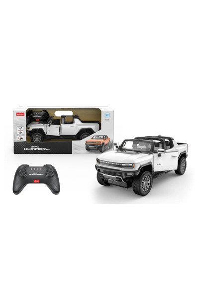 Rastar Remote control car GMC Hummer EV white scale 1 to 16, children ages 3 to +15 years